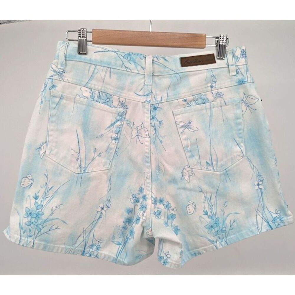 Vintage 90s y2k Bill Blass Jeanswear Denim Shorts Butterfly Floral High Rise 12 - Picture 2 of 11